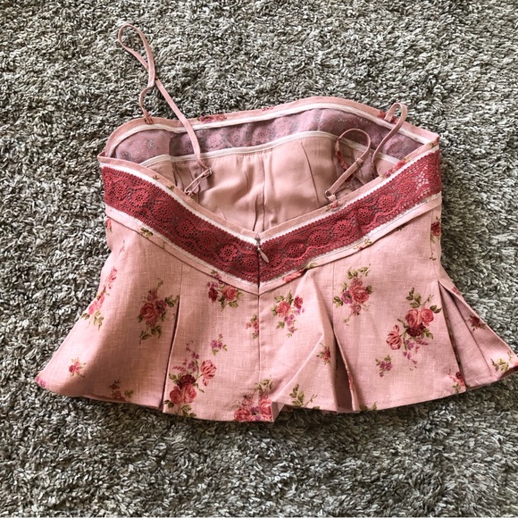 Reformation Meryl Linen Top Sz4 Tea Time - Picture 4 of 6